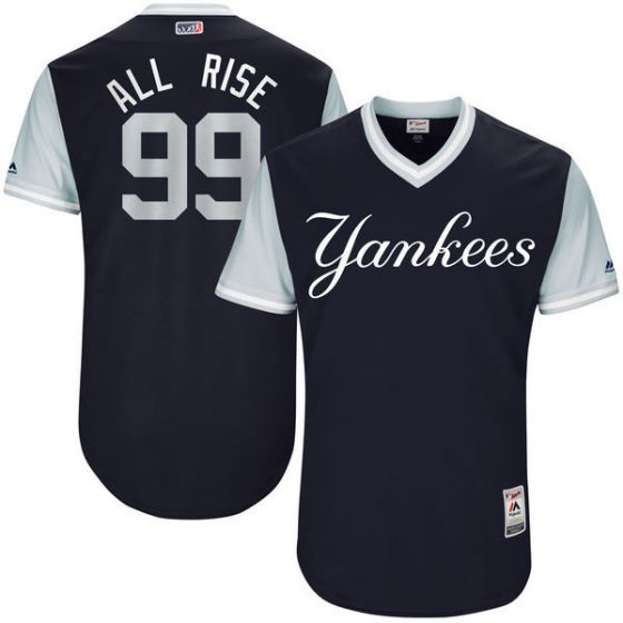 Men New York Yankees #99 All Rise Blue New Rush Limited MLB Jerseys-0